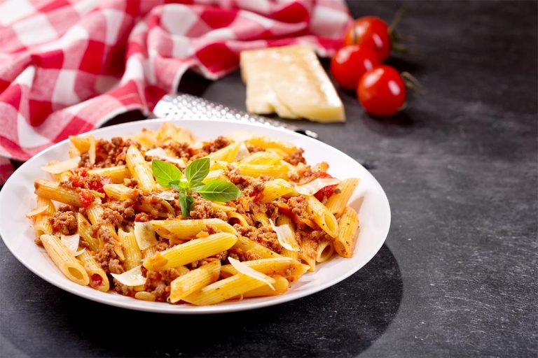 Penne Rigate with Bolognese Sauce