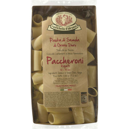 Rustichella d'Abruzzo Paccheri Rigati Pasta di Semola di Grano Duro