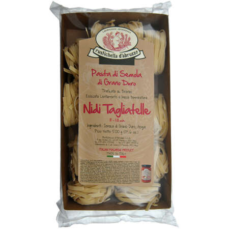 Rustichella d'Abruzzo Nidi Tagliatelle Pasta di Semola di Grano Duro