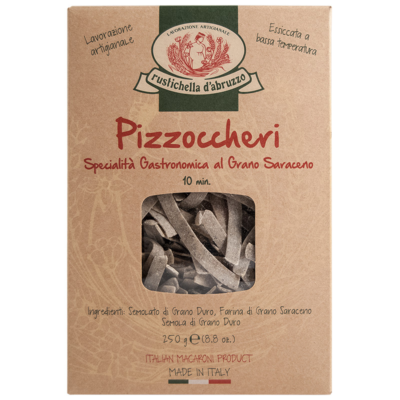 Rustichella d'Abruzzo Pizzoccheri specialità gastronomica al Grano Saraceno