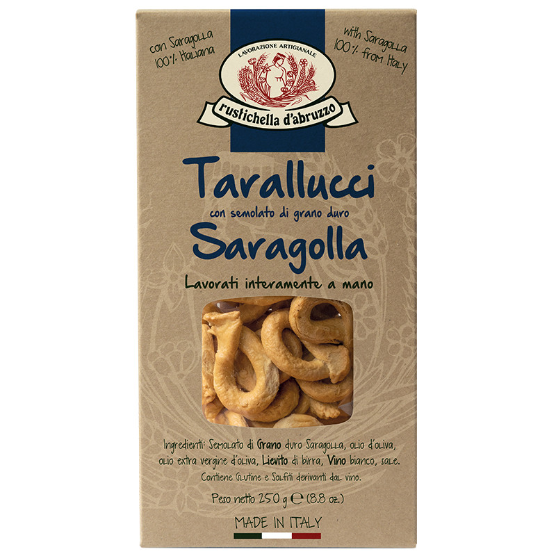 Rustichella d'Abruzzo Tarallucci con semolata di grano duro Saragolla