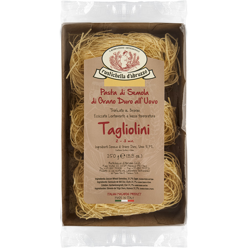 Rustichella d'Abruzzo Tagliolini Pasta di Semola di Grano Duro all'Uovo