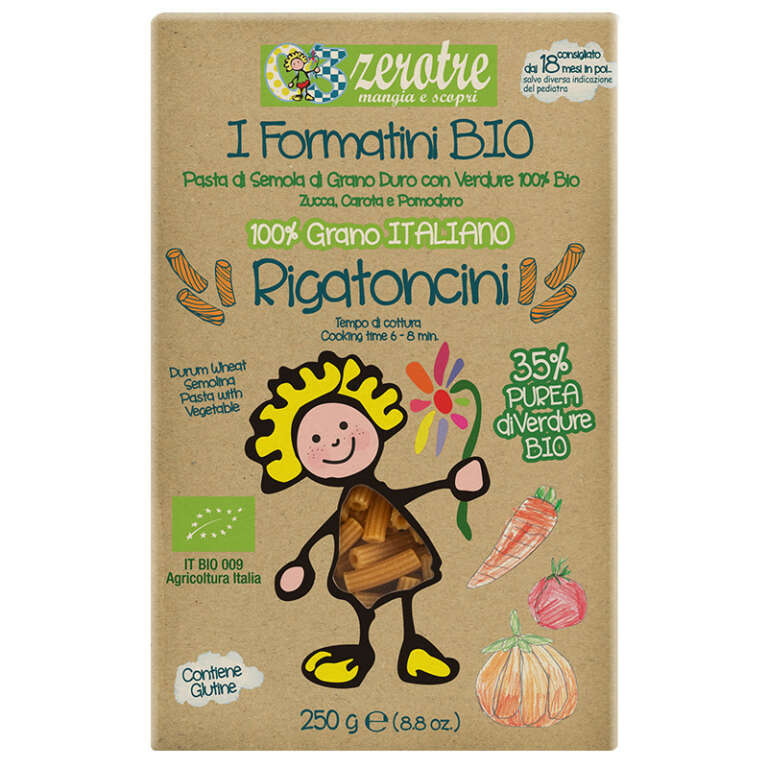 Rigatoncini with Organic Vegetable Puree 250g