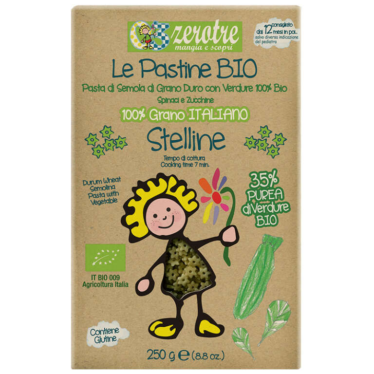 Stelline with Organic Vegetable Puree 250g