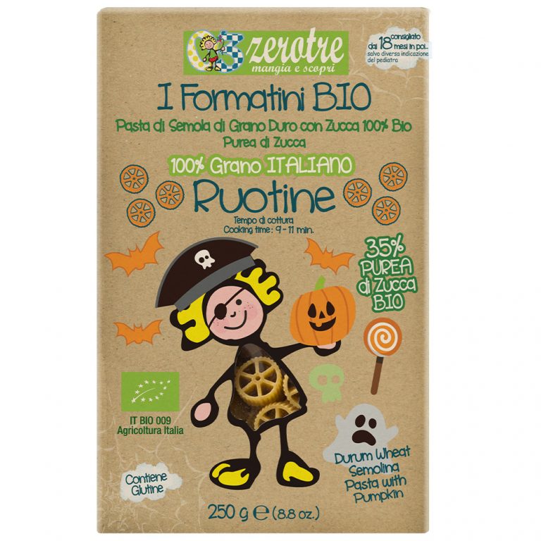 Ruotine with organic pumpkin puree Halloween edition 250g